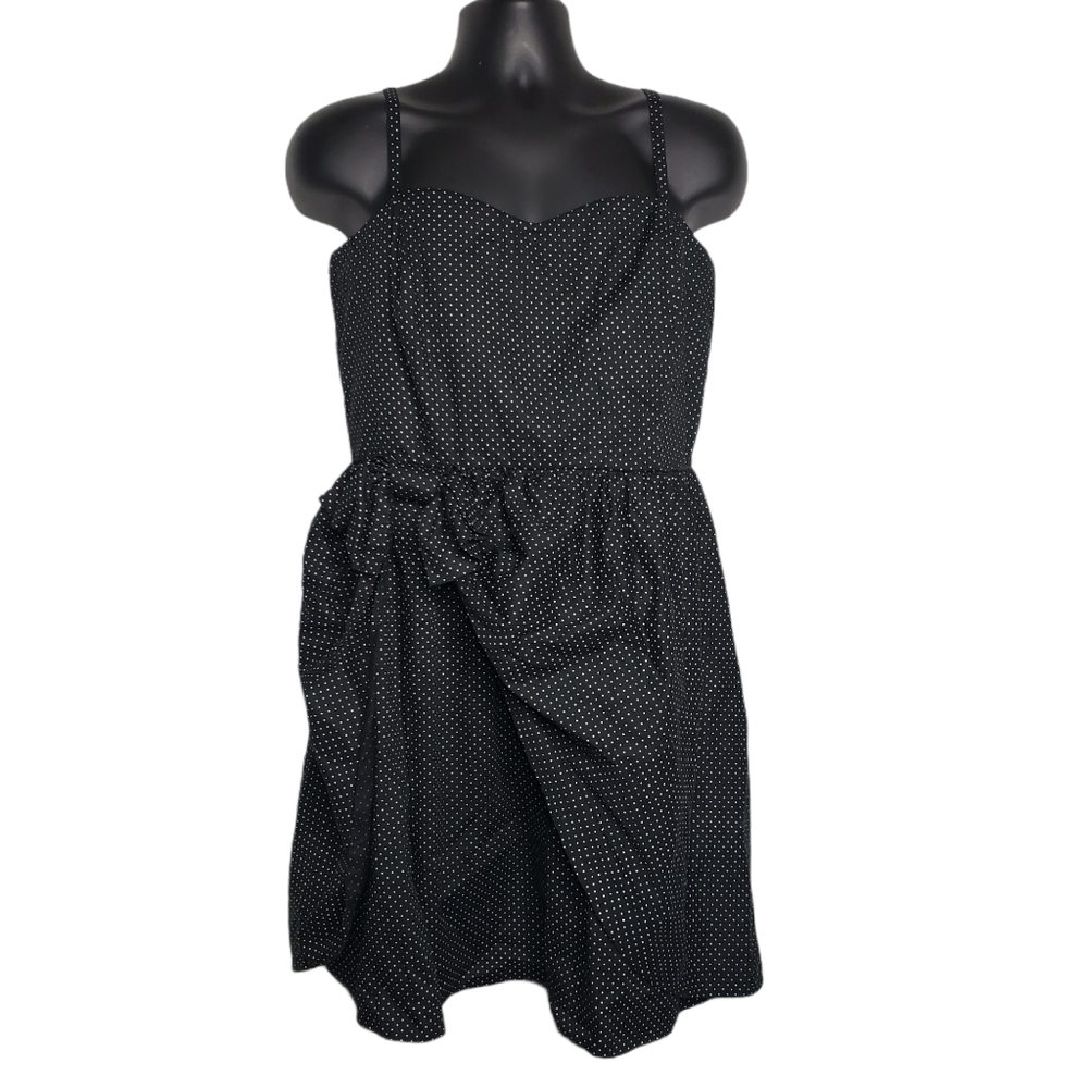 Black And White Vintage Pin Up Polka Dot Torrid Dress Size 18